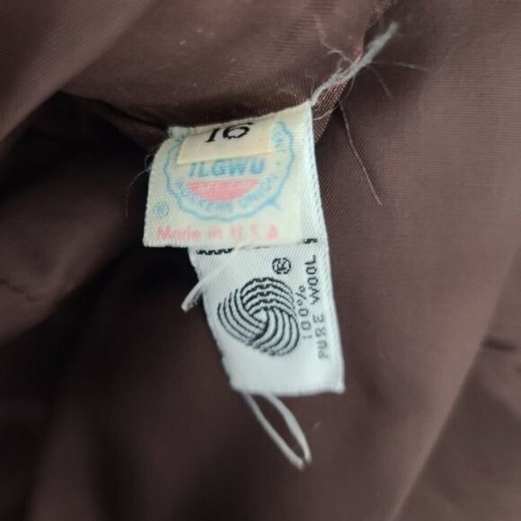 Vintage Striped Blue Wool Tailored Blazer ILGWU Made in USA - Picture 7 of 15